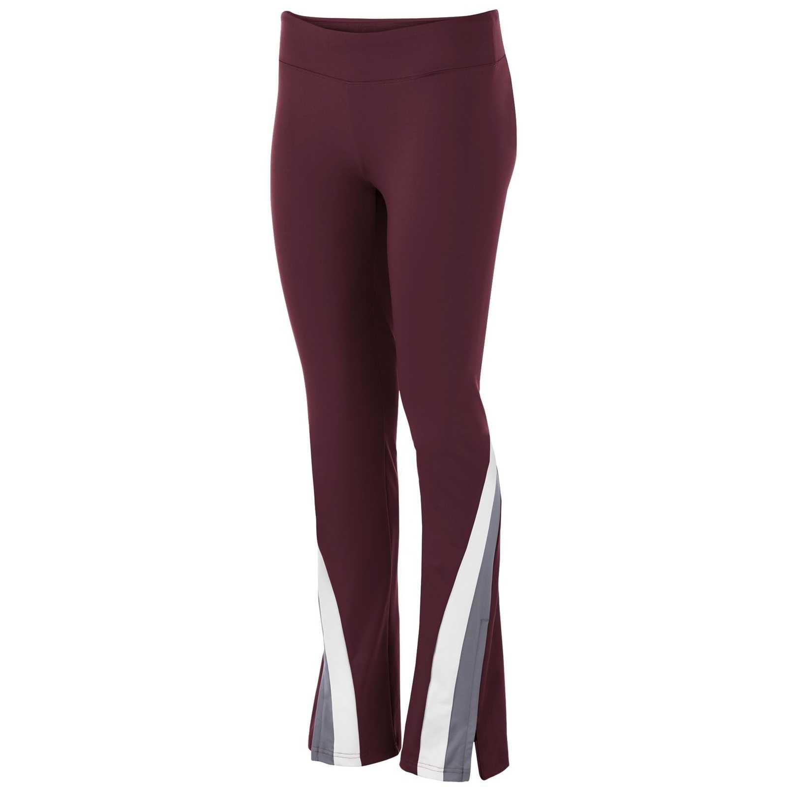 Holloway 229773 Ladies' Aerial Pant - Maroon Graphite White - HIT a Double