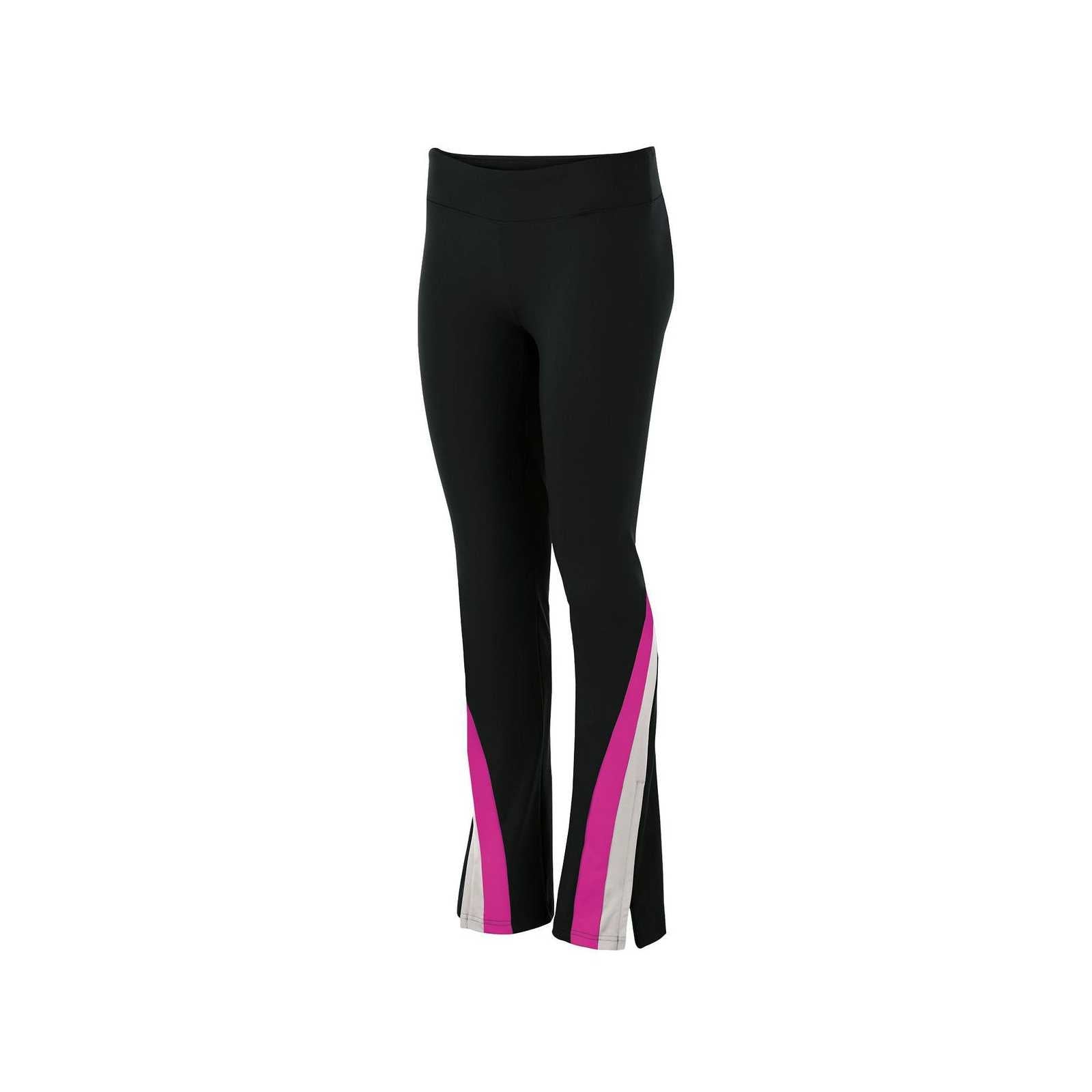 Holloway 229973 Girls' Aerial Pant - Black Silver Power Pink - HIT a Double