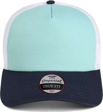 Imperial 1287 North Country Trucker Cap - Jewel Navy White - HIT a Double