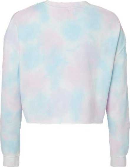 Independent Trading Co AFX24CRP Women&#39;s Lightweight Cropped Crew Pullover - Tie Dye Cotton Candy - HIT a Double - 5