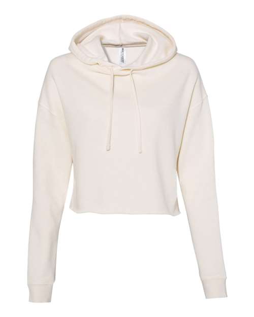 Independent Trading Co AFX64CRP Womens Lightweight Cropped Hooded Sweatshirt - Bone - HIT a Double