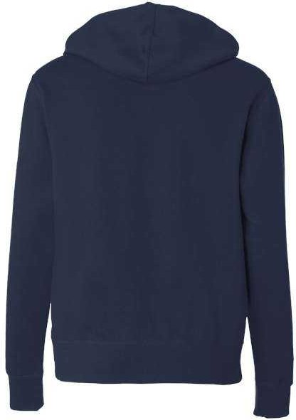 Independent Trading Co AFX90UNZ Unisex Lightweight Full-Zip Hooded  Sweatshirt - Classic Navy