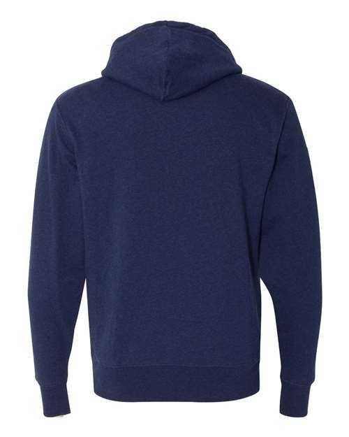 Independent Trading Co EXP90SHZ Unisex Sherpa-Lined Hooded Sweatshirt - Navy Heather - HIT a Double