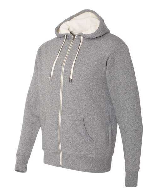 Independent Trading Co EXP90SHZ Unisex Sherpa-Lined Hooded Sweatshirt - Salt & Pepper - HIT a Double