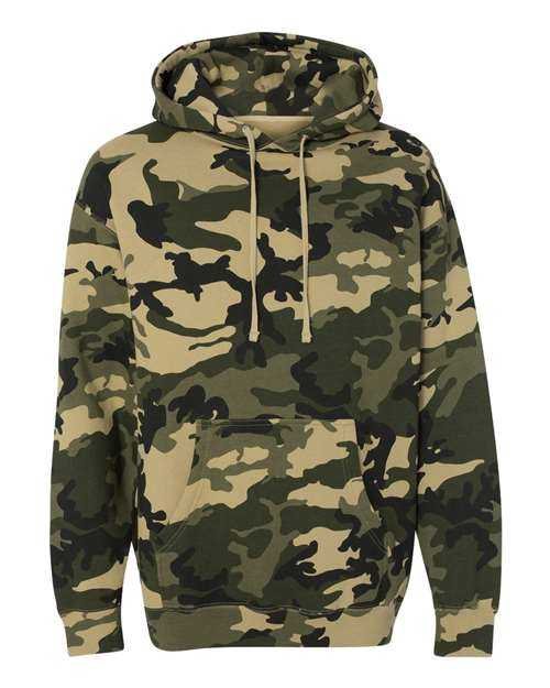 Independent Trading Co IND4000 Heavyweight Hooded Sweatshirt - Army Ca