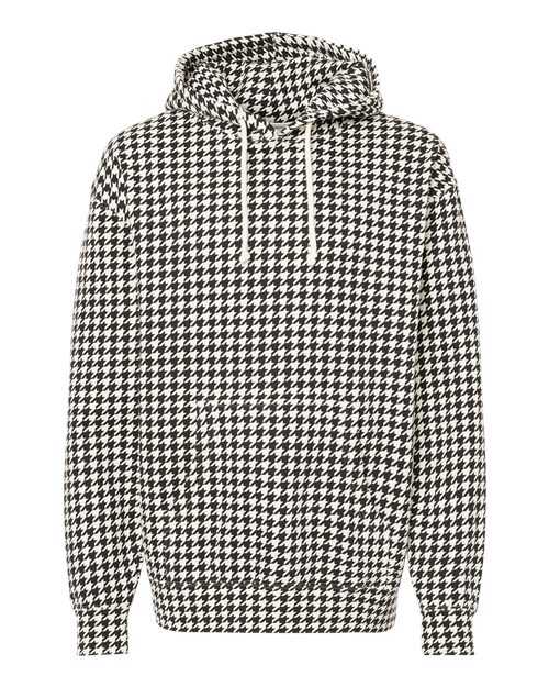 Independent Trading Co IND4000 Heavyweight Hooded Sweatshirt - Houndstooth - HIT a Double