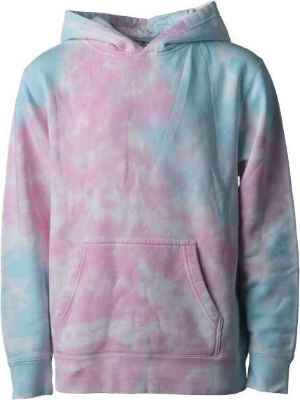 Independent Trading Co PRM1500TD Youth Midweight Tie-Dye Hooded Pullover - Tie Dye Cotton Candy" - "HIT a Double