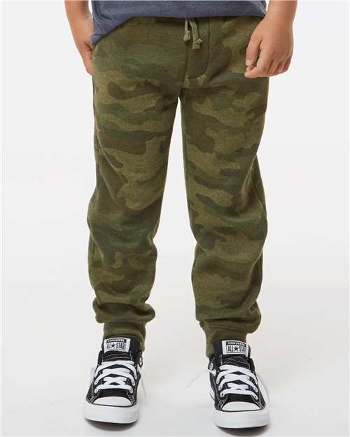 Independent Trading Co PRM16PNT Youth Lightweight Special Blend Sweatpants - Forest Camo Heather" - "HIT a Double