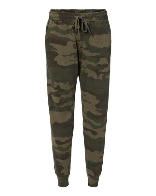 Independent Trading Co PRM20PNT Women's California Wave Wash Sweatpants - Forest Camo Heather - HIT a Double