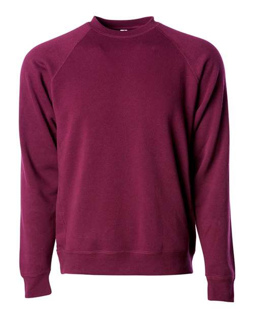 Independent Trading Co PRM30SBC Unisex Special Blend Raglan Sweatshirt - Maroon - HIT a Double