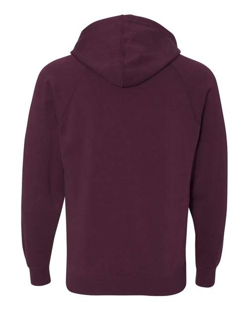 Independent Trading Co PRM33SBP Unisex Special Blend Raglan Hooded Sweatshirt - Maroon - HIT a Double