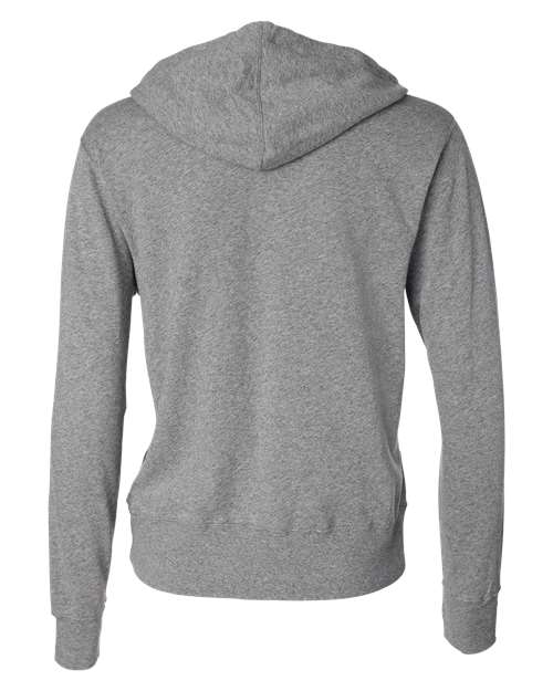 Independent Trading Co PRM90HTZ Unisex Heathered French Terry Full-Zip Hooded Sweatshirt - Salt & Pepper - HIT a Double