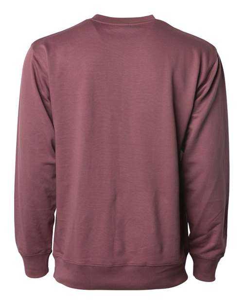 Independent Trading Co SS1000C Icon Unisex Lightweight Loopback Terry Crewneck Sweatshirt - Port - HIT a Double