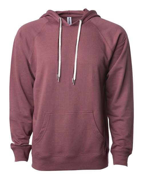 Independent Trading Co SS1000 Icon Unisex Lightweight Loopback Terry Hooded Sweatshirt - Port - HIT a Double