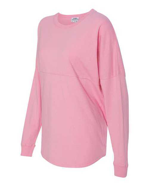 J. America 8229 Unisex Game Day Jersey Long Sleeve T-Shirt - Pink - HIT a Double