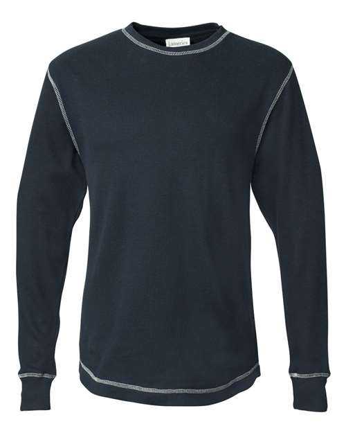 J. America 8238 Vintage Thermal Long Sleeve T-Shirt - Vintage Navy Vintage White - HIT a Double