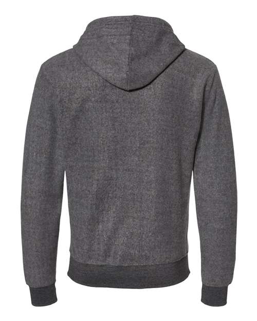 J. America 8709 Flip Side Fleece Hooded Pullover - Charcoal Heather - HIT a Double