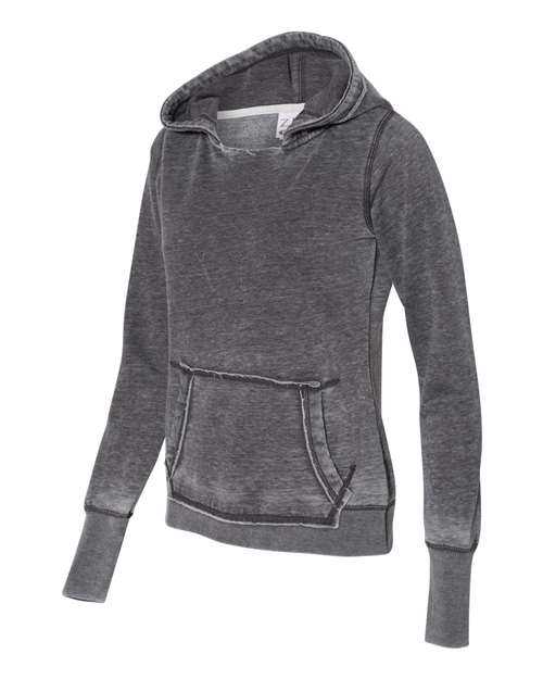 J. America 8912 Women's Zen Fleece Hooded Sweatshirt - Dark Smoke - HIT a Double