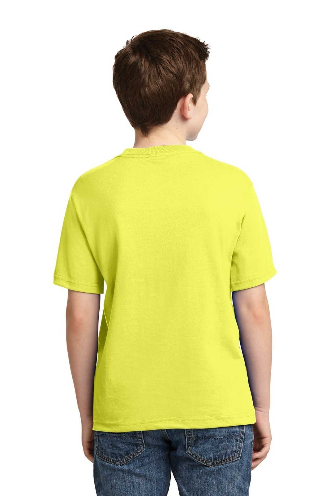 Jerzees 29B Youth Dri-Power 50/50 Cotton/Poly T-Shirt - Neon Yellow - HIT a Double
