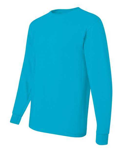 Jerzees 29LSR Dri-Power Long Sleeve 50 50 T-Shirt - California Blue - HIT a Double