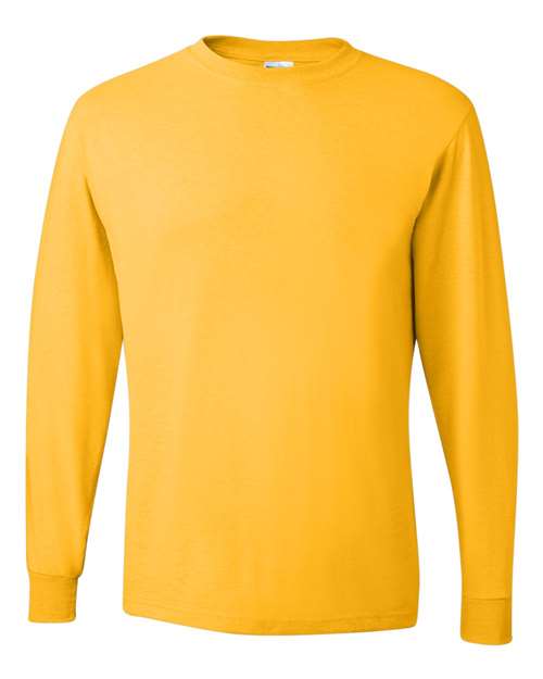 Jerzees 29LSR Dri-Power Long Sleeve 50 50 T-Shirt - Island Yellow - HIT a Double
