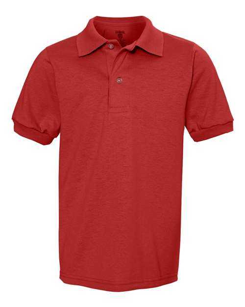 Jerzees 437YR Youth SpotShield 50 50 Polo - True Red - HIT a Double