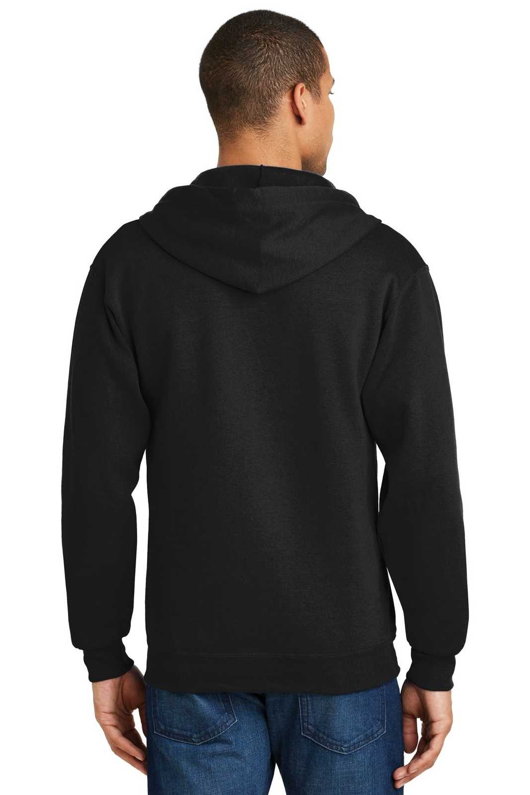 Jerzees 993M Nublend Full-Zip Hooded Sweatshirt - Black - HIT a Double