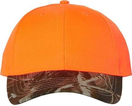 Kati LC25 Solid Crown with Camo Visor Cap - Blaze Realtree Hardwoods - HIT a Double