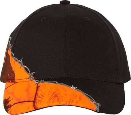 Kati LC4BW Camo with Barbed Wire Embroidery Cap - Black Blaze AP - HIT a Double