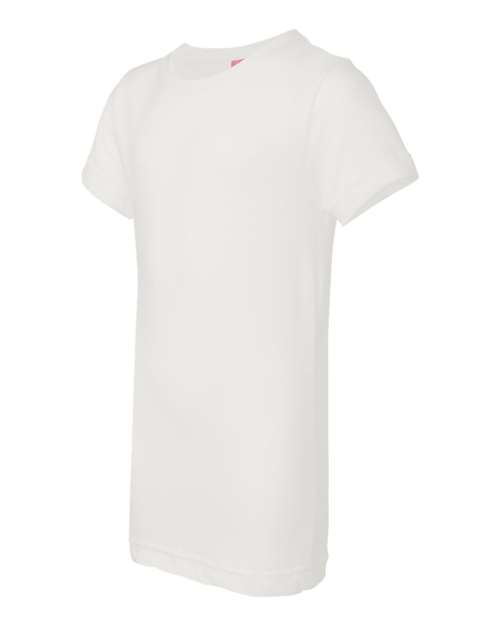 Lat 2616 Girls' Fine Jersey Tee - White - HIT a Double