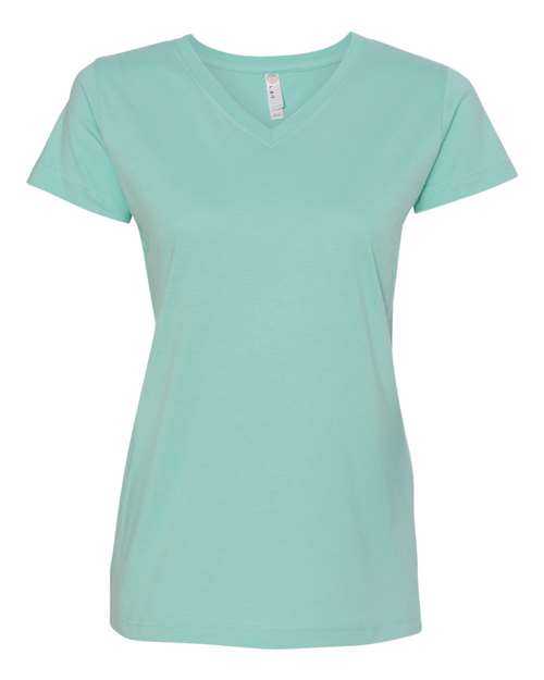 Lat 3507 Women's V-Neck Fine Jersey Tee - Chill - HIT a Double