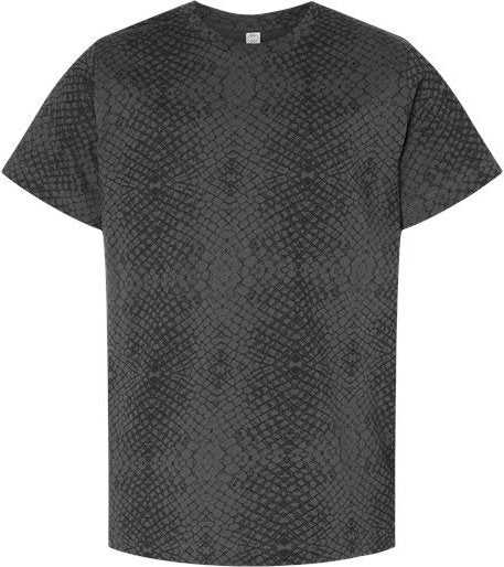 Lat 6101 Youth Fine Jersey Tee - Black Reptile" - "HIT a Double