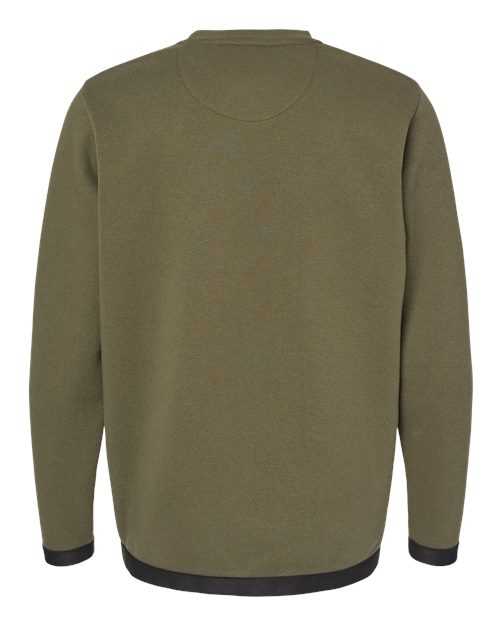 Lat 6789 The Statement Fleece Crewneck Sweatshirt - Military Green Black - HIT a Double