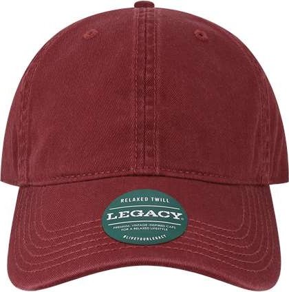 Legacy EZA Relaxed Twill Dad Cap - Burgundy - HIT a Double - 1