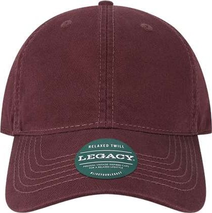 Legacy EZA Relaxed Twill Dad Cap - Maroon - HIT a Double - 1