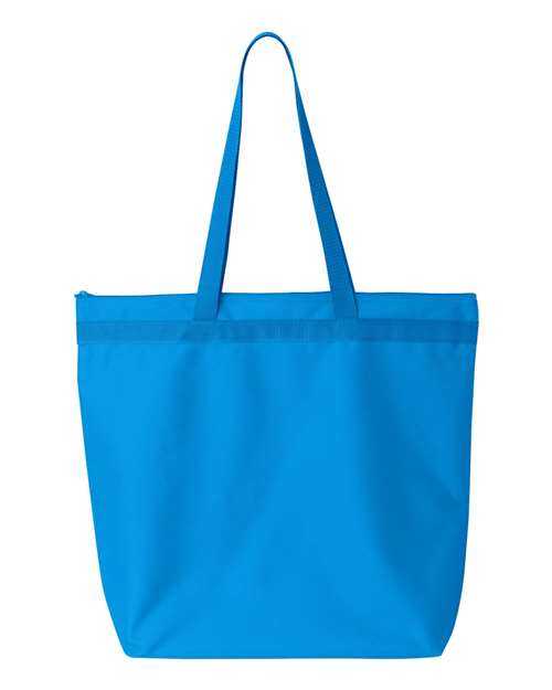 Liberty Bags 8802 Recycled Zipper Tote - Turquoise - HIT a Double