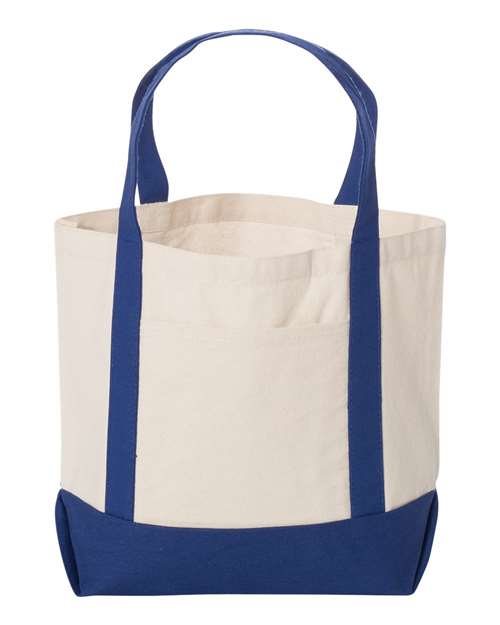 Liberty Bags 8867 Seaside Boater Tote - Natural Royal - HIT a Double