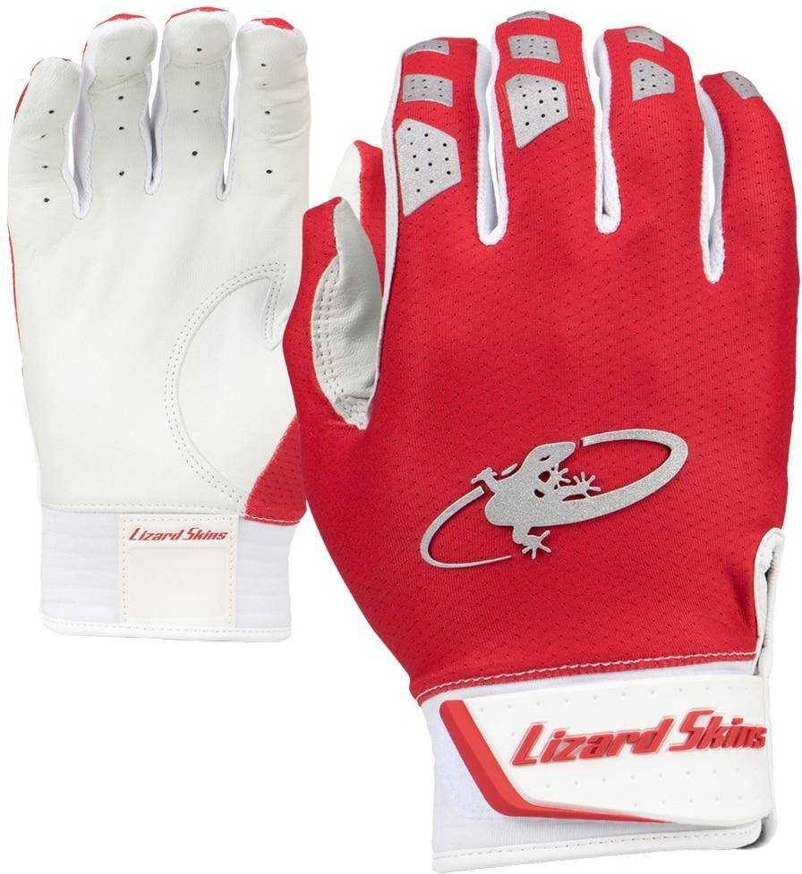 Lizard Skins Komodo V2 Batting Gloves - Crimson Red - HIT a Double