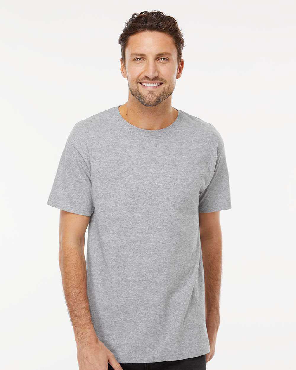 M&amp;O 4800 Gold Soft Touch T-Shirt - Athletic Gray - HIT a Double