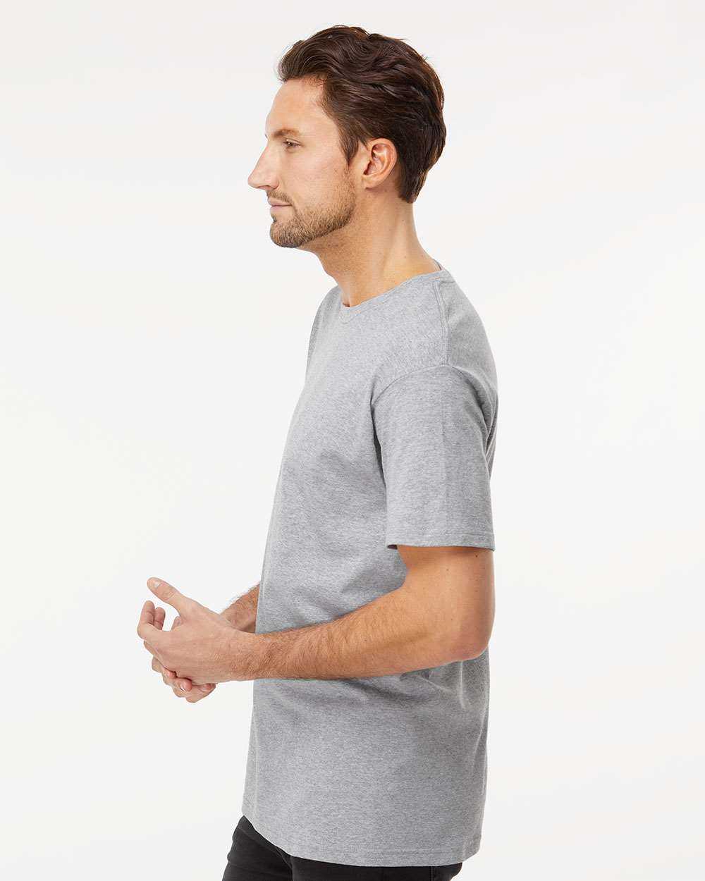 M&amp;O 4800 Gold Soft Touch T-Shirt - Athletic Gray - HIT a Double
