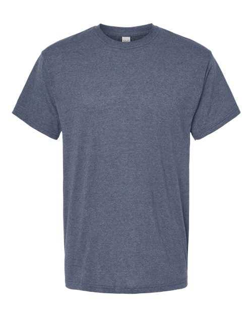 M&O 4800 Gold Soft Touch T-Shirt - Heather Navy