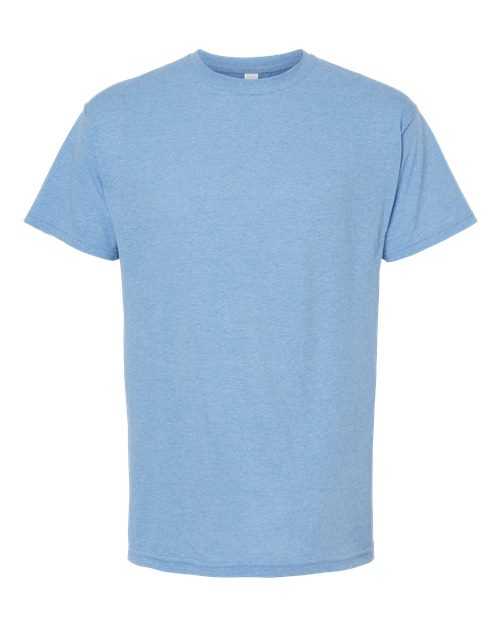M&amp;O 4800 Gold Soft Touch T-Shirt - Light Blue Heather - HIT a Double