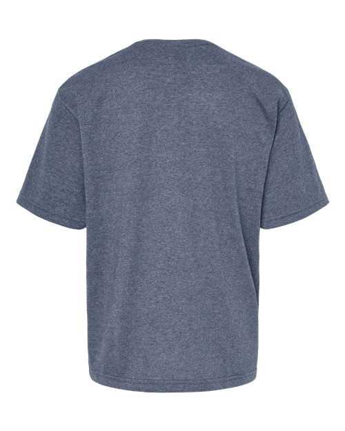 M&O 4850 Youth Gold Soft Touch T-Shirt - Heather Navy - HIT a Double