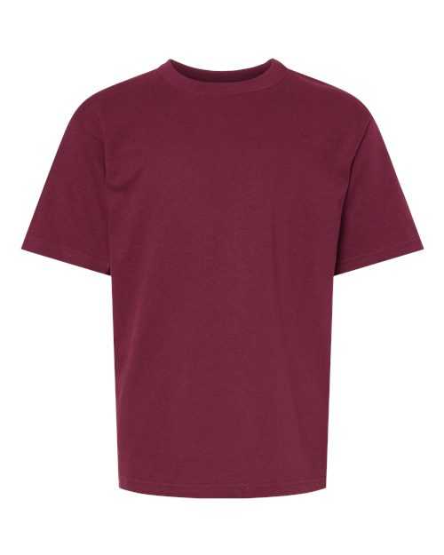 M&O 4850 Youth Gold Soft Touch T-Shirt - Maroon - HIT a Double