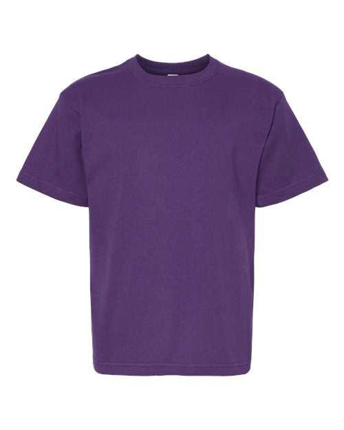 M&O 4850 Youth Gold Soft Touch T-Shirt - Purple - HIT a Double