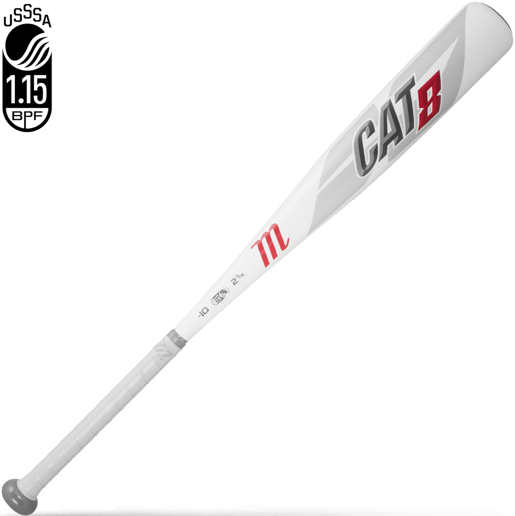Marucci 2019 CAT8 (-10) Sr League 2 3/4" Bat - White Red - HIT A Double