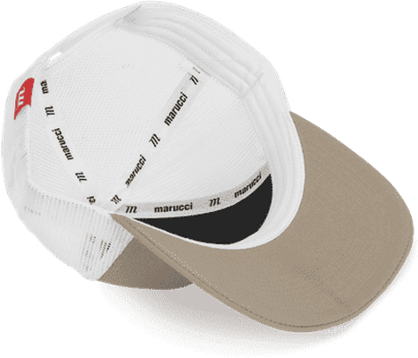 Marucci Cross Bats Trucker Snapback Hat - Tan White - HIT a Double - 3