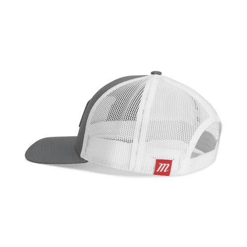 Marucci Established Rubber Patch Trucker Snapback Hat - Navy White - HIT a Double - 1
