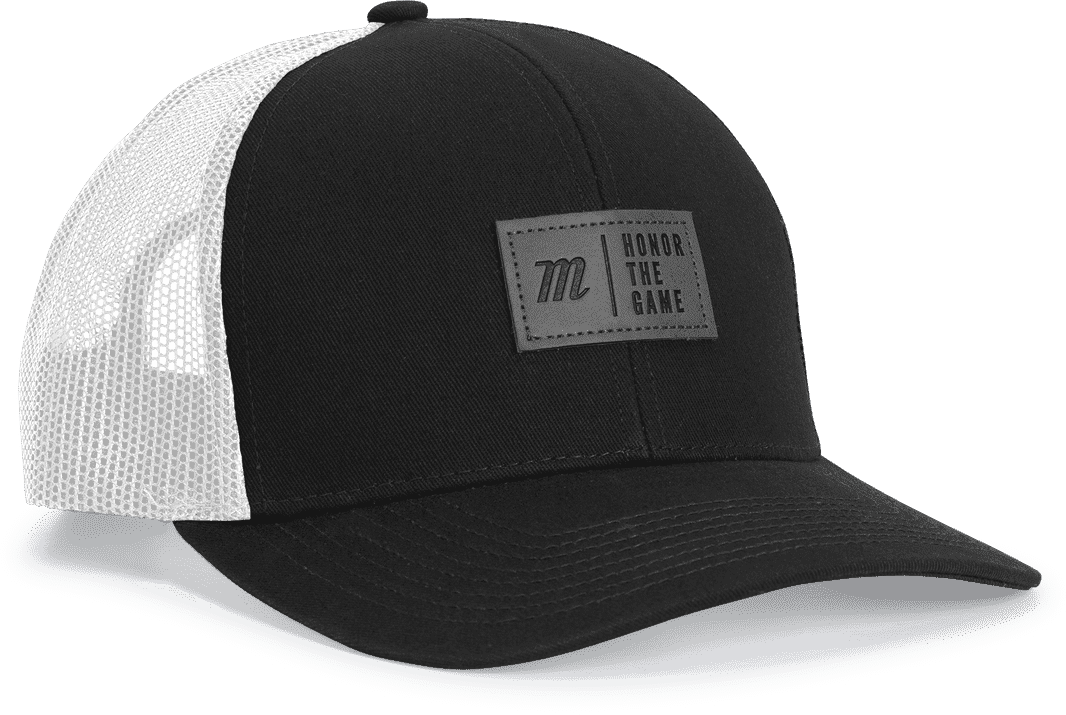 Marucci &#39;Honor The Game&#39; Trucker Snapback Hat - Black White - HIT a Double - 1