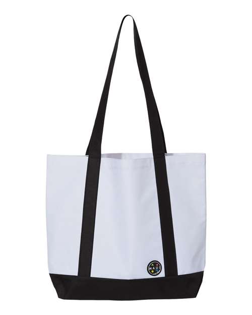 Maui And Sons MS7003 Medium Boat Tote - White Black - HIT a Double